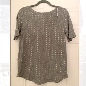 3 for $20 💕 NWT LOFT Gold Polka Dot Tee